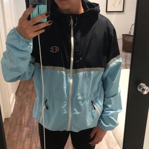 Champion Navy Blue/Light Blue Windbreaker